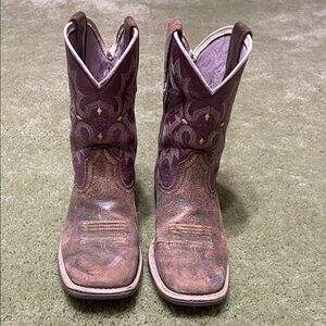 Ariat Kids Brown and Purple Boots